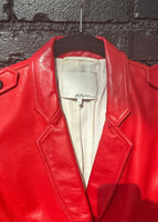 3.1 Philip Lim red leather coat