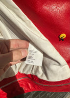 3.1 Philip Lim red leather coat